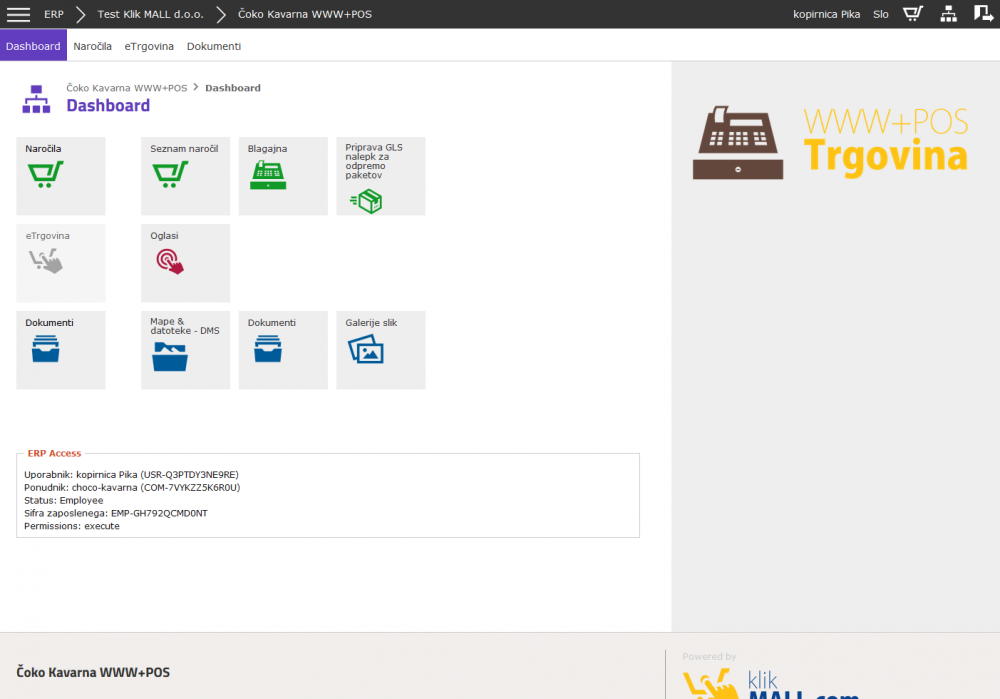 Omejitev dostopa samo na določene module glede na status uporabnika