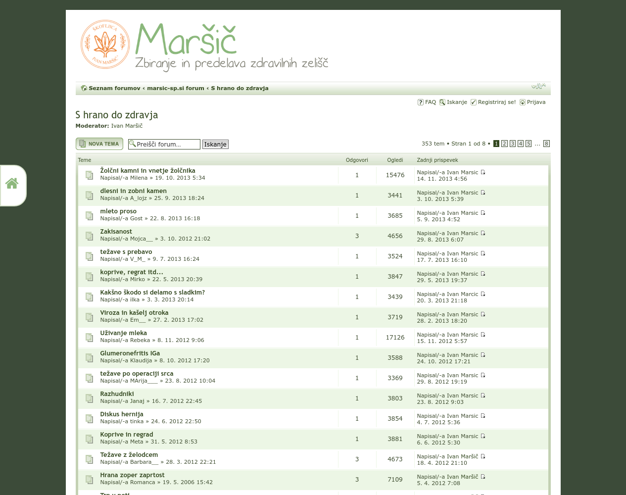 Stari PHPBB Forum - Seznam objav (Topics). Nova stran: https://www.marsic-sp.si/web/svetovalnica